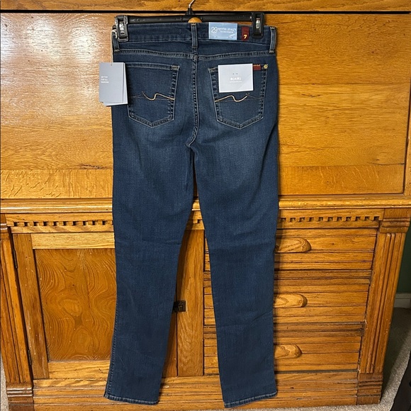 7 For All Mankind Kimmie Straight B(Air) Duchess Dark Blue Women's Jeans Sz 29 - Picture 2 of 13